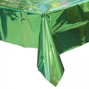 Happy Birthday Party Home Decoration Foil mantel Apple Green Color Mat Mantel metálico